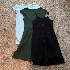 art class Light Blue Ribbed Tee Dress